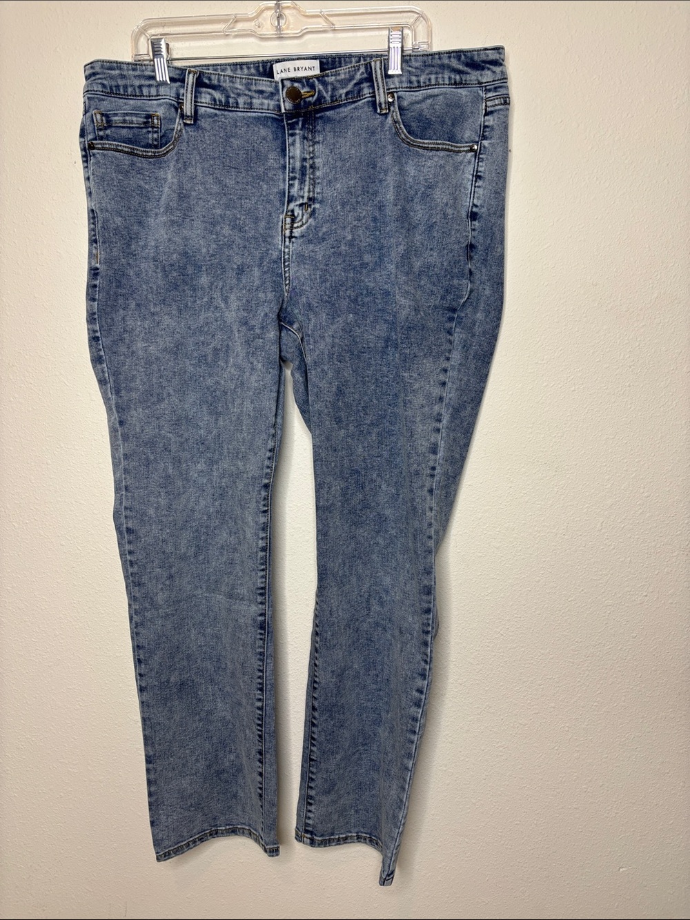 Lane Bryant Light Blue Acid-Wash Skinny Jeans